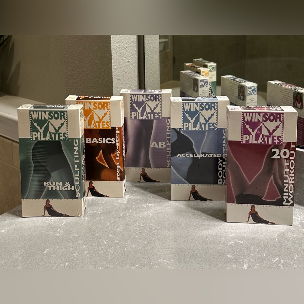 Vintage Winsor Pilates Workout VHS Set (4 Brand New VHS Tapes & 1 Used) - Picture 2 of 12
